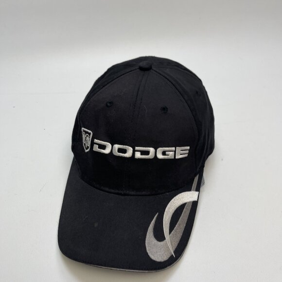 Y2K Dodge Hat Cap Strap Back Black Ram Logo Tribal Choko Motorsports Adjustable - Picture 6 of 14
